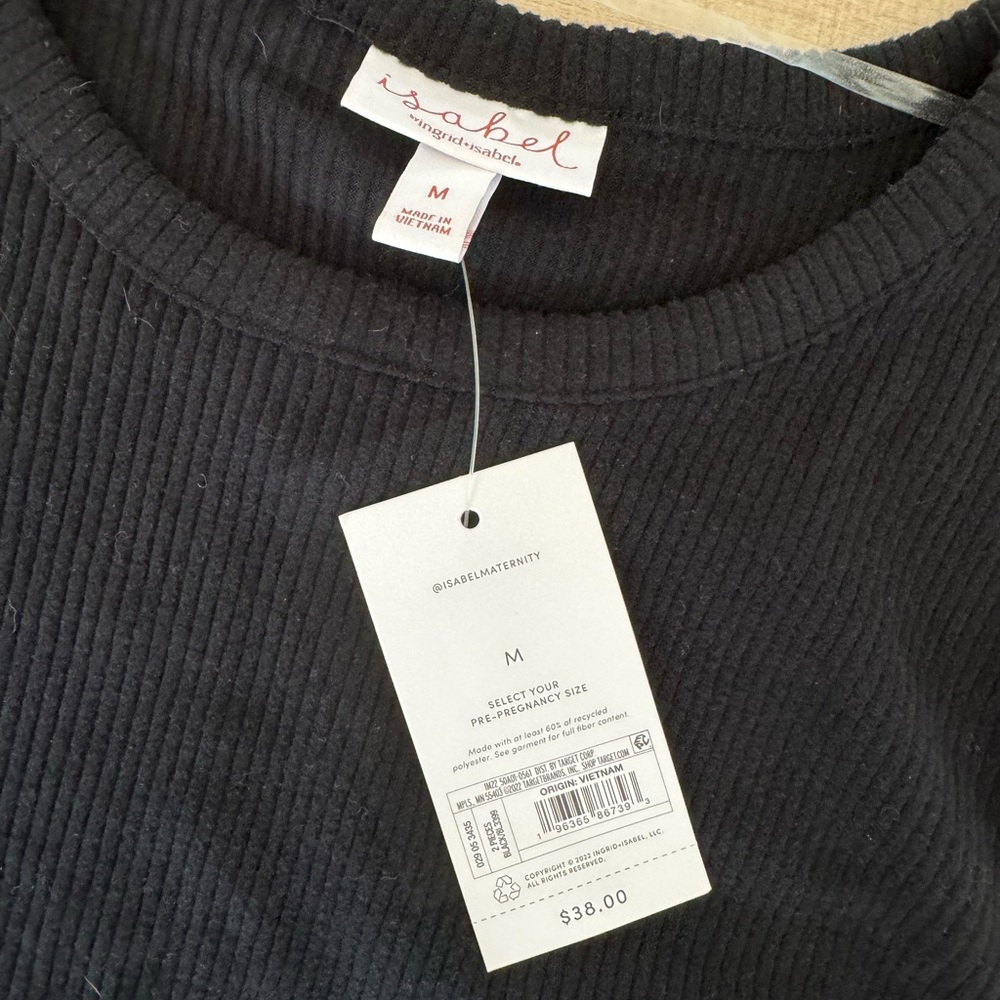 Isabel from target maternity ribbed cropped sweater shirt